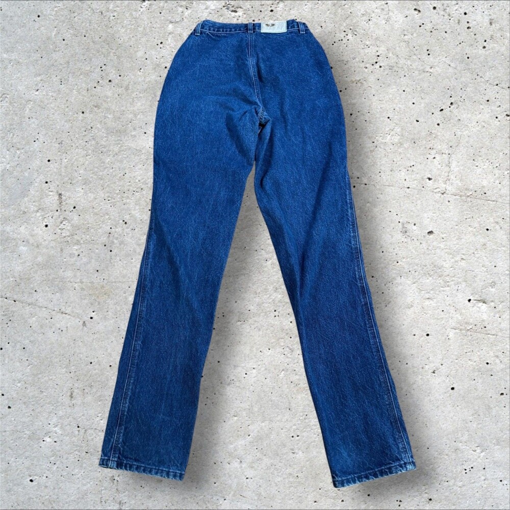 Vintage Rockies Jeans Womens 29/9 High Rise Dark Wash Western Straight Leg - Picture 3 of 11